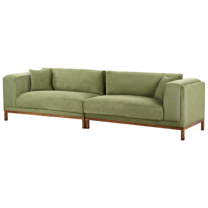 Beliani - VENG - Vierzitsbank - Groen - Corduroy