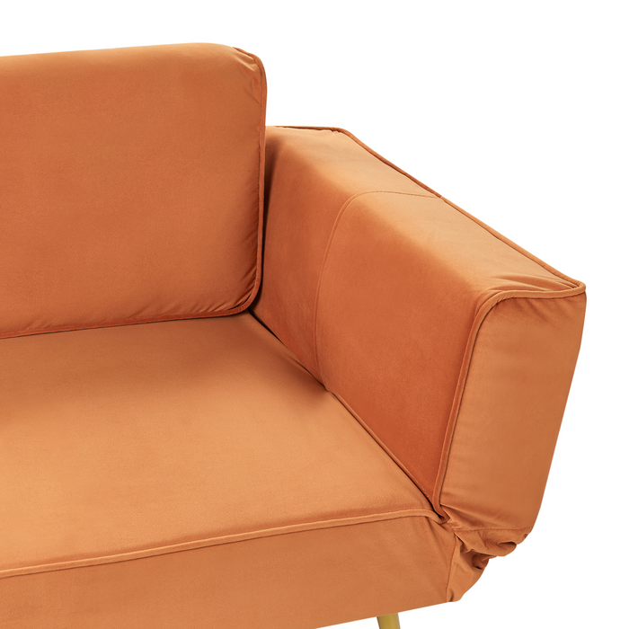 Beliani - SAARELA - Slaapbank - Oranje - Fluweel