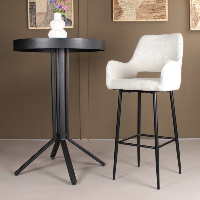 DS4U Lenon barkruk bouclé 2.0 - 75 cm - ivoor