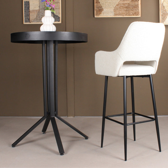 DS4U Lenon barkruk bouclé 2.0 - 75 cm - ivoor