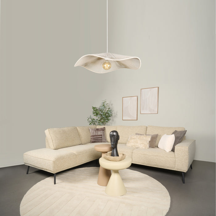 Hoekbank Alford - Beige - Textiel - 260x85x208cm (BxHxD)