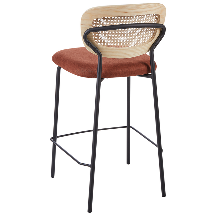 Beliani - MAYETTA - Barkruk set van 2 - Oranje - Polyester