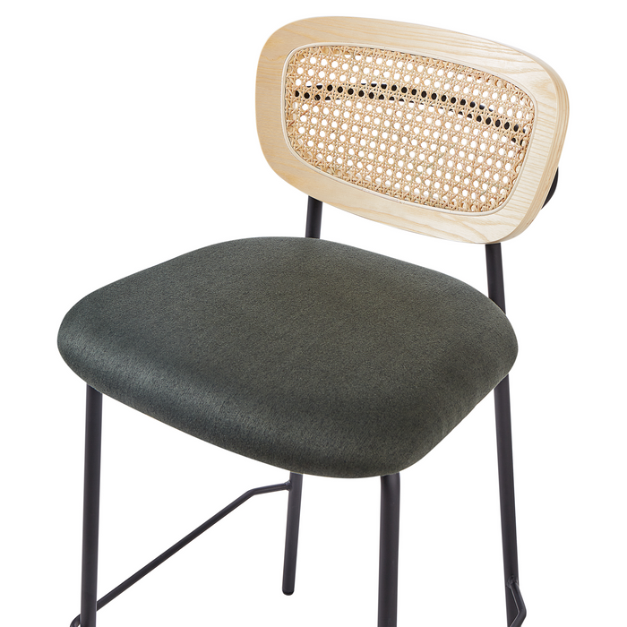 Beliani - MAYETTA - Barkruk set van 2 - Donkergroen - Polyester