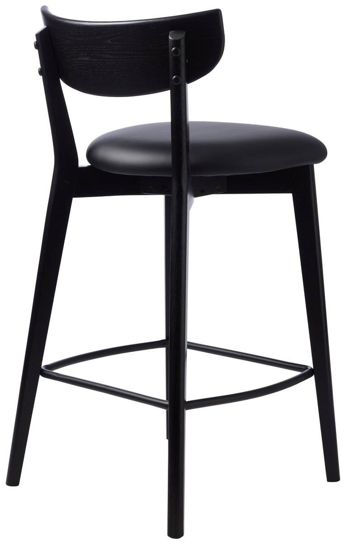 Hygge Interiors Pero Counterstoel Zwart Eiken | PU-Leer set van 2