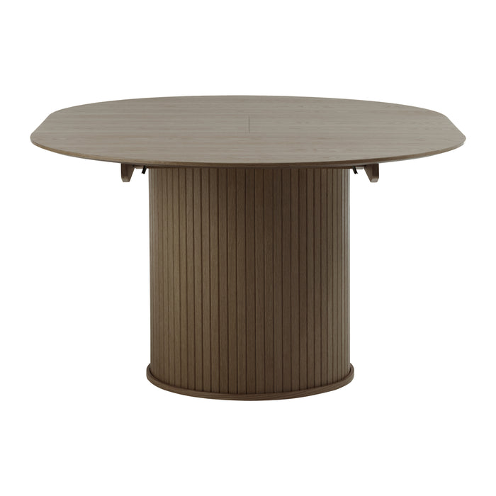 by fonQ Alon Eettafel Uitschuifbaar Rond 120/167 x 120 cm - Smoked Eiken