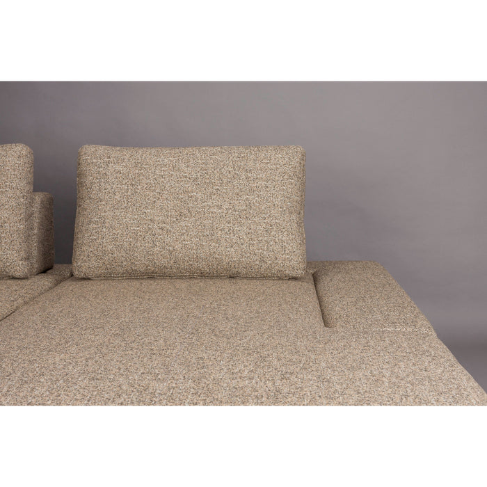 Dutchbone Shelly 3-zitsbank Rechts Chaise Longue Beige