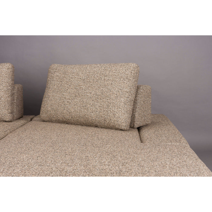 Dutchbone Shelly 3-zitsbank Rechts Chaise Longue Beige