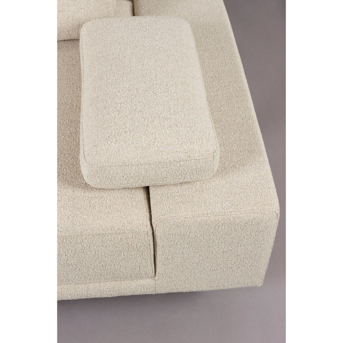 Dutchbone Shelly 3-zitsbank Links Chaise Longue Off-White - Wit