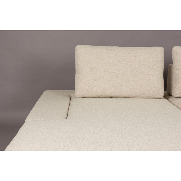 Dutchbone Shelly 3-zitsbank Links Chaise Longue Off-White - Wit