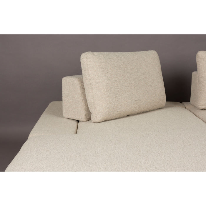 Dutchbone Shelly 3-zitsbank Links Chaise Longue Off-White - Wit