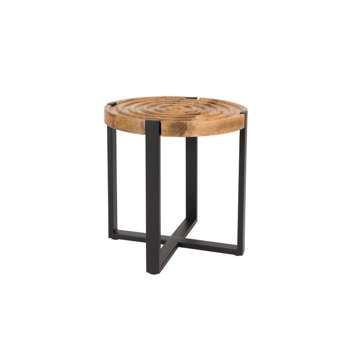 Housecraft Living Buz Bijzettafel Rond 40 cm Mangohout - Bruin