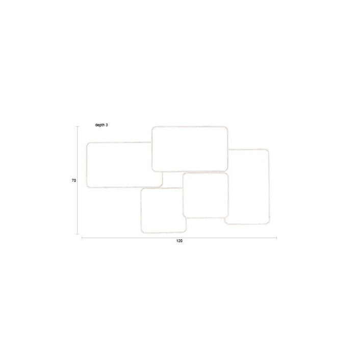 Dutchbone Cordelia Spiegel| Wandspiegel Hout - Bruin