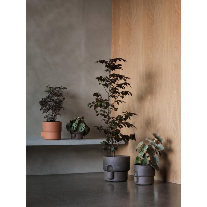 Northern Oasis plantenbak large Ø27.5 donkerbruin|terracotta