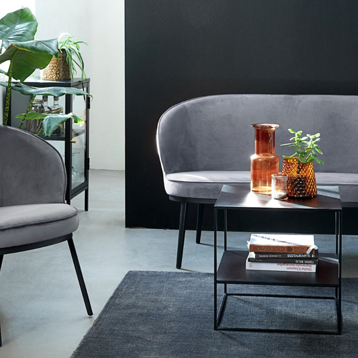 by fonQ Fort Vitrinekast - H 85 cm - Zwart