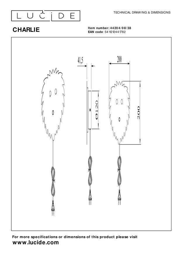 Lucide CHARLIE Wandlamp - Beige