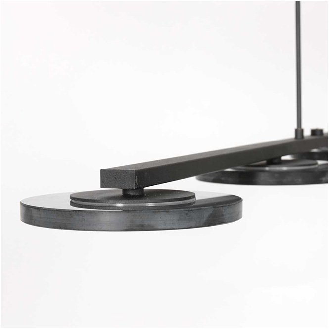 Steinhauer - Turound - Hanglamp 4-lichts zwart | smoke glas dimbaar