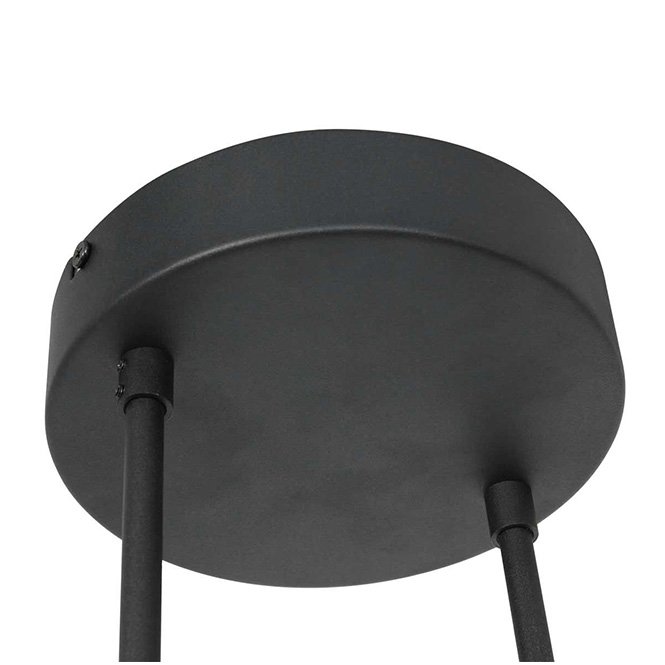 Steinhauer - Turound - Hanglamp 4-lichts zwart | smoke glas dimbaar