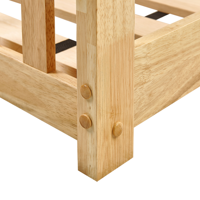 Beliani - LAZER - Kinderbed - Lichtbruin - 90 x 200 cm - Hout