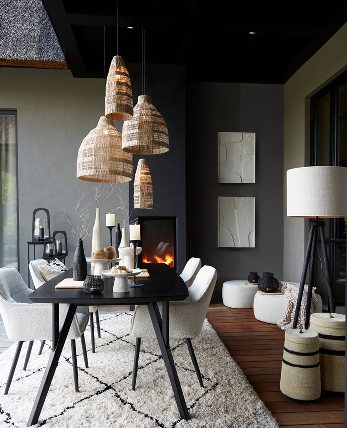 Light&living Vloerlamp driepoot 52x52x122 cm ILIAS hout mat zwart