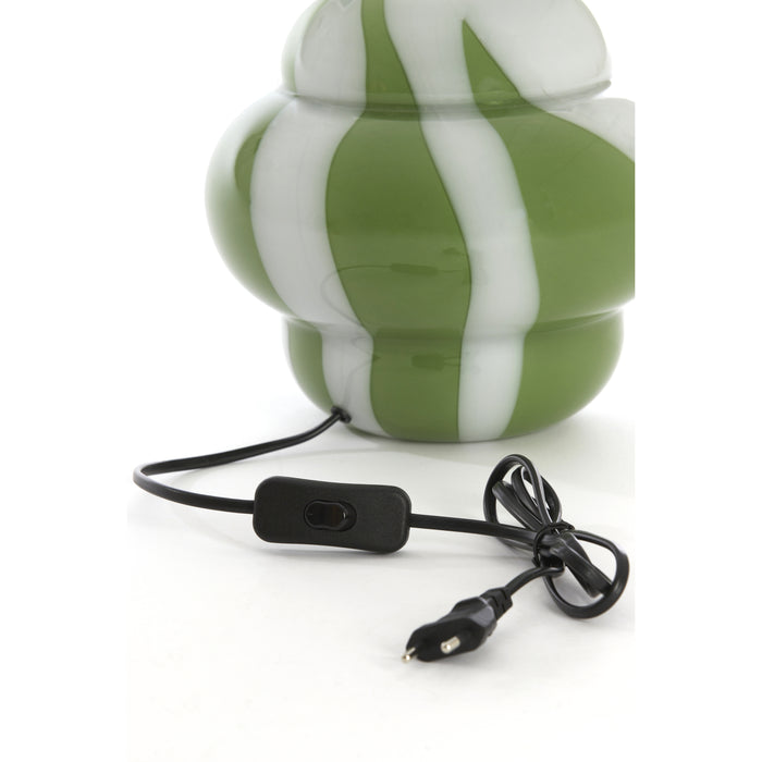 Light&living Lampvoet Ø22x28 cm YLIEN glas groen-wit+goud