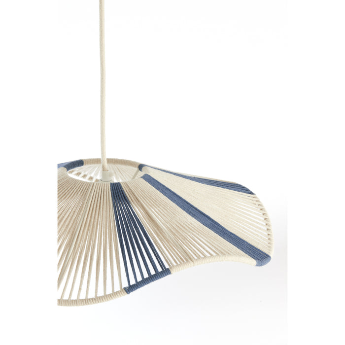 Light & Living Light&living Hanglamp Ø50x12 cm RAFA crème+blauw