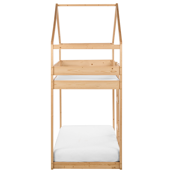 Beliani - LABATUT - Stapelbed - Lichtbruin - 90 x 200 cm - Dennenhout