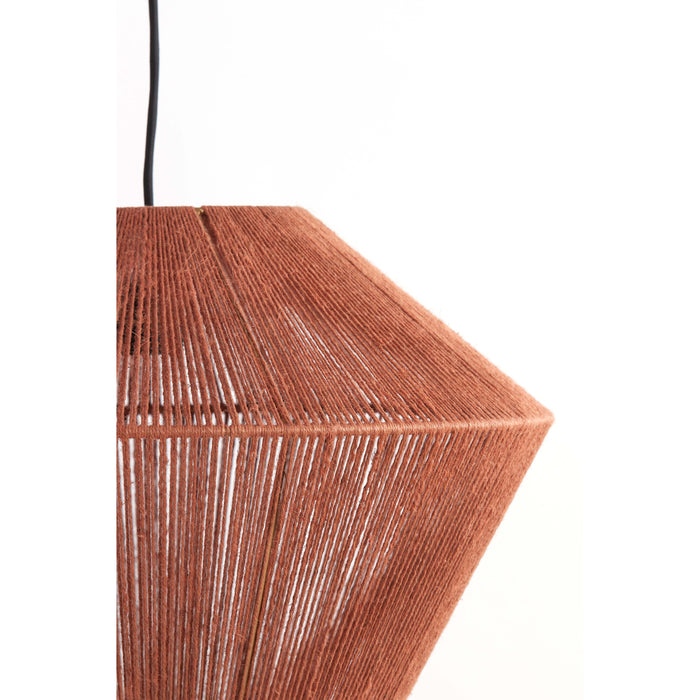 Light & Living Light&living Hanglamp Ø50x33,5 cm FUGIA jute steenrood