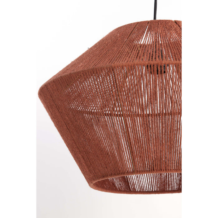 Light & Living Light&living Hanglamp Ø50x33,5 cm FUGIA jute steenrood