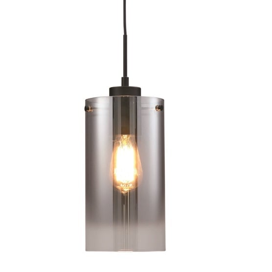 Freelight Hanglamp Ventotto Zwart & Smoke Glas 3 Lichts Rond -PL 5833