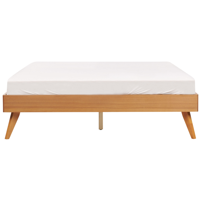 Beliani - BERRIC - Tweepersoonsbed - Lichthout - 160 x 200 cm - MDF