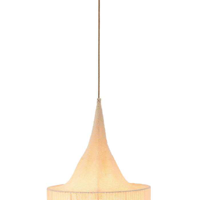 J-Line - Hanglamp Handgebreid Beige Small - 45x25x55cm