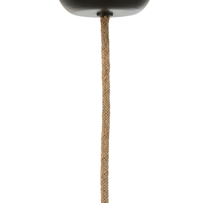 J-Line - Hanglamp Handgebreid Beige Small - 45x25x55cm