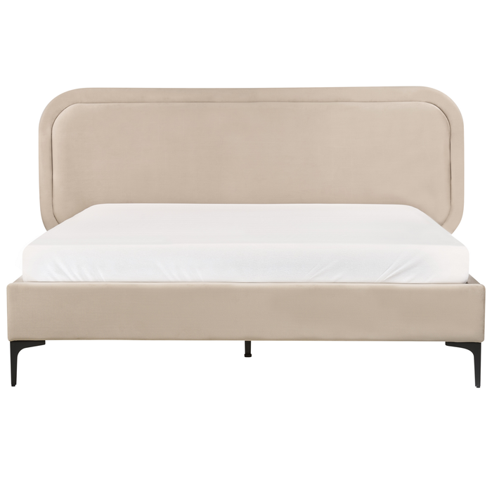 Beliani - SUZETTE - Tweepersoonsbed - Taupe - 140 x 200 cm - Polyester