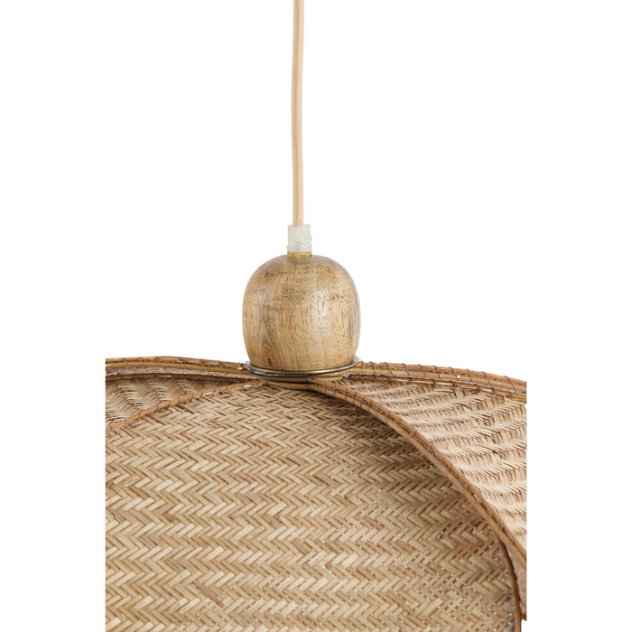 Light&living Hanglamp Ø48x29 cm LAVRIO webbing naturel+hout