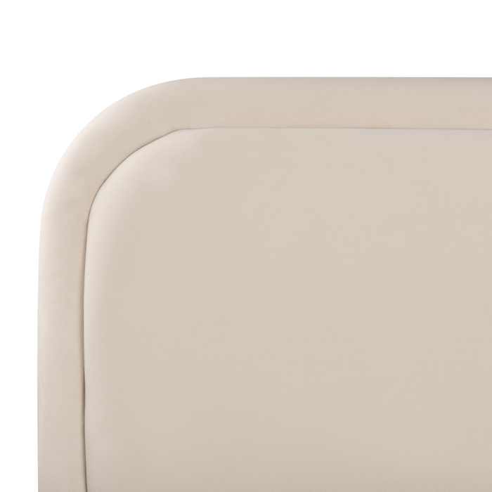 Beliani-SUZETTE-Tweepersoonsbed-Lichtbeige-160 x 200 cm-Polyester