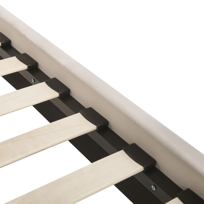 Beliani-SUZETTE-Tweepersoonsbed-Lichtbeige-160 x 200 cm-Polyester