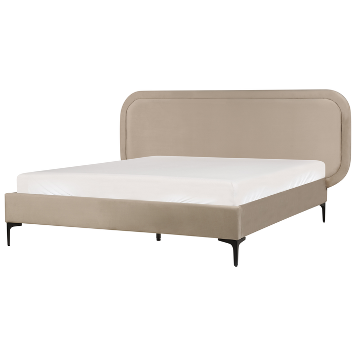 Beliani - SUZETTE - Tweepersoonsbed - Taupe - 160 x 200 cm - Polyester