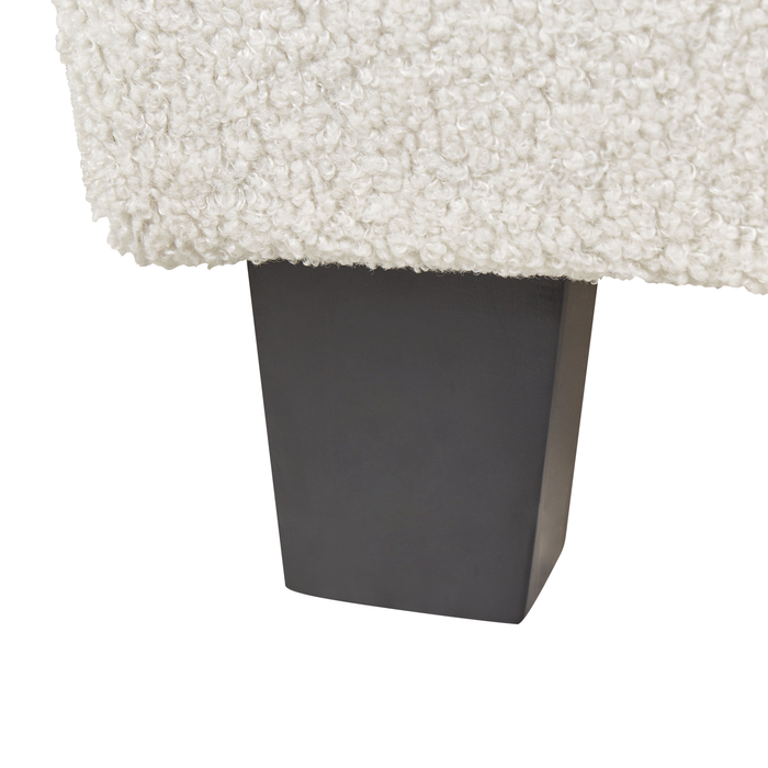 Beliani-ROANNE -Tweepersoonsbed-Lichtbeige-160 x 200 cm-Bouclé