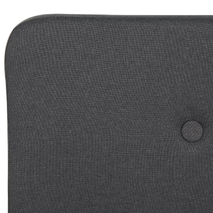 Beliani-RENNES II-Tweepersoonsbed-Donkergrijs-160 x 200 cm-Polyester