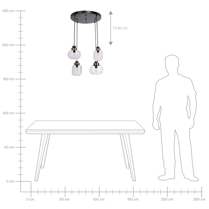 Beliani - ZAYANDE - Hanglamp - Lichtgrijs - Glas