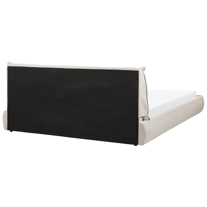 Beliani-VINAY-Tweepersoonsbed-Zandbeige-180 x 200 cm-Polyester