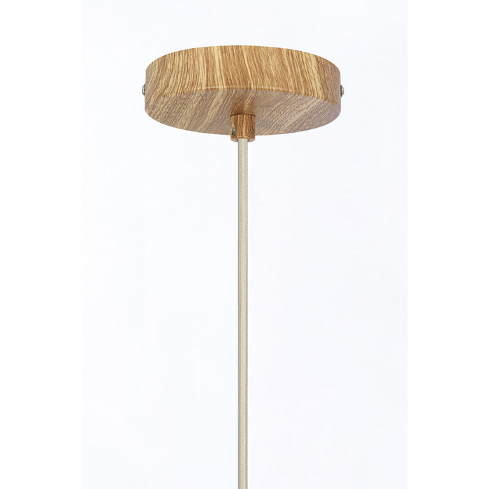 Light&living Hanglamp Ø27,5x52 cm DANIA hout print naturel+touw crème