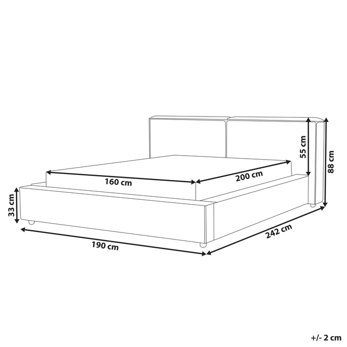 Beliani - LINARDS - Bed - Donkergroen - 160 x 200 cm - Bouclé