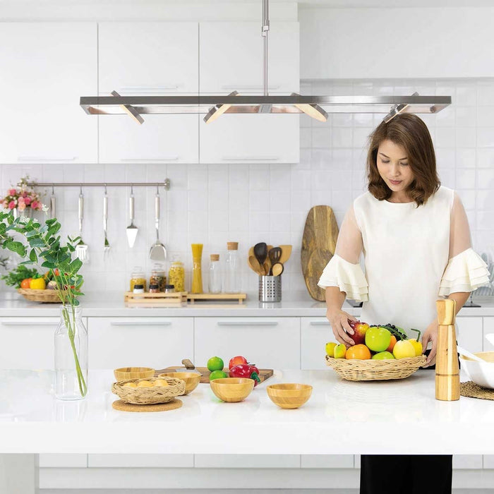 Steinhauer Hanglamp Soleil 4 lichts L 120 cm mat chroom