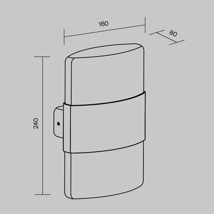 Maytoni Outdoor - Wandlamp Rom - Grafiet