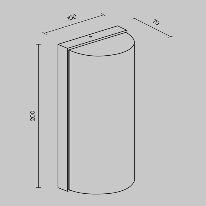 Maytoni Outdoor - Wandlamp Badd - Grafiet