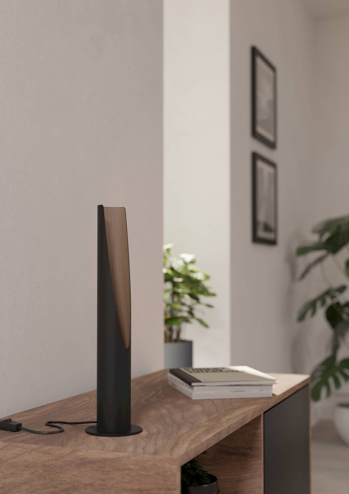 EGLO Barbotto Tafellamp - GU10 - 39,5 cm - Zwart|Bruin - Staal