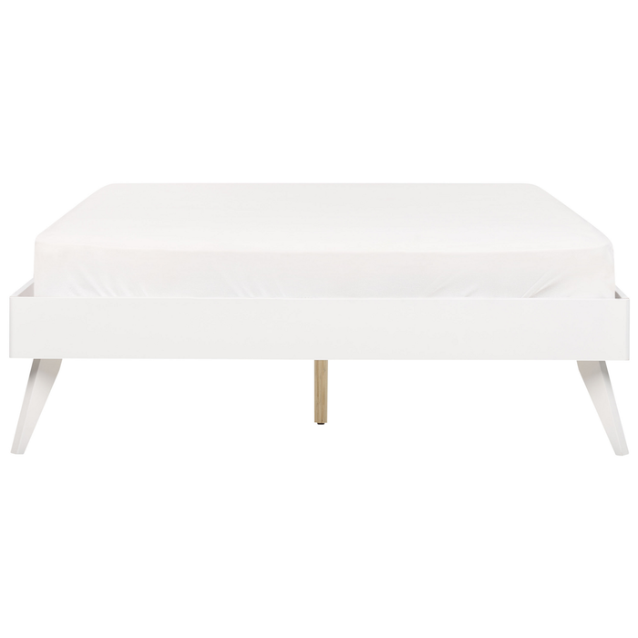 Beliani - BERRIC - Tweepersoonsbed - Wit - 140 x 200 cm - MDF