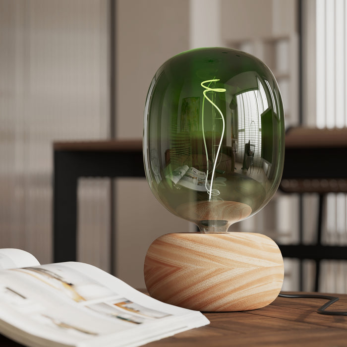 Calex Tafellamp Rond - Hout - E27 - Excl. Lichtbron