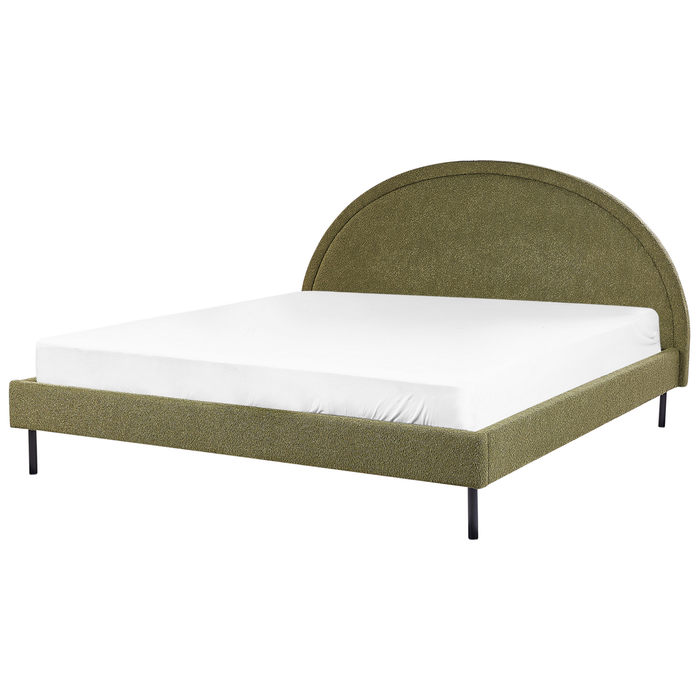 Beliani - MARGUT - Bed - Olijfgroen - 180 x 200 cm - Bouclé